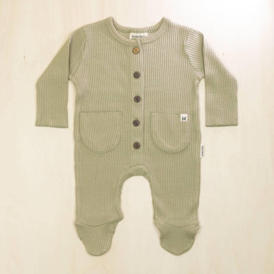 KIANAO Baby One-Pieces Sage Green / 1-3 M Jumpsuit Organic Cotton