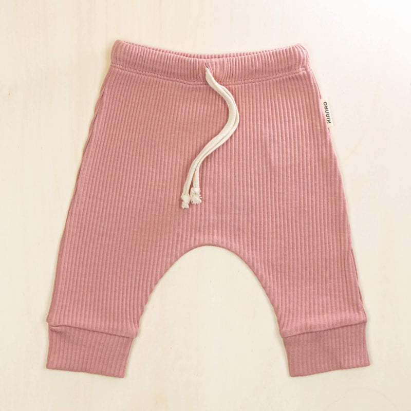 KIANAO Baby & Toddler Bottoms Old Rose / 1-3 M Pants Organic Cotton