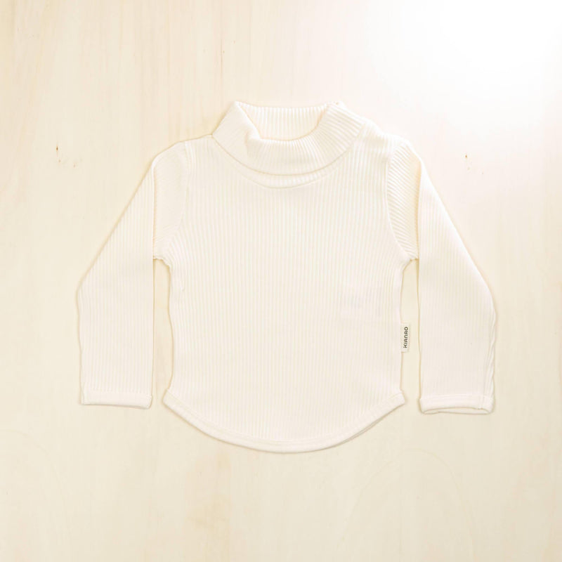 KIANAO Baby & Toddler Tops Blossom White / 3-6 M Turtleneck Sweater Organic Cotton