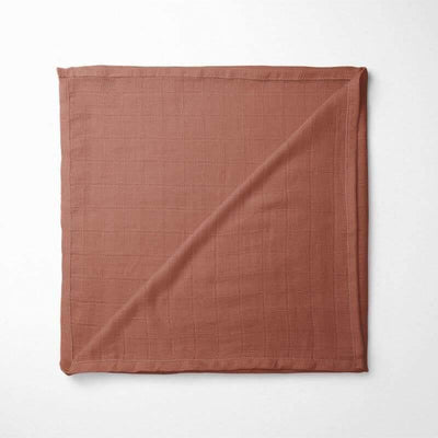 KIANAO Swaddling Blankets Brick Red / 58x58 Plain Bamboo Baby Blankets