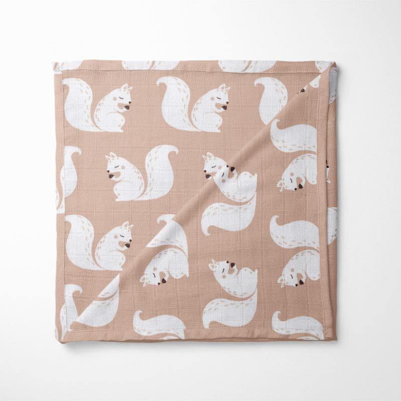 KIANAO Swaddling Blankets Squirrel Organic Cotton Blankets